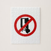 NO Tuk-Tukタクシー⚠タイの道路標識⚠ ジグソーパズル (縦)