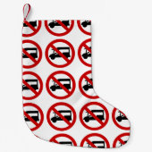 NO Tuk-Tukタクシー⚠タイの道路標識⚠ スモールクリスマスストッキング (正面)