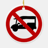 NO Tuk-Tukタクシー⚠タイの道路標識⚠ セラミックオーナメント (裏面)
