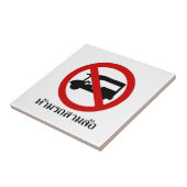 NO Tuk-Tukタクシー⚠タイの道路標識⚠ タイル (側面)