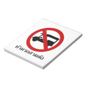 NO Tuk-Tukタクシー⚠タイの道路標識⚠ ノートパッド (回転)