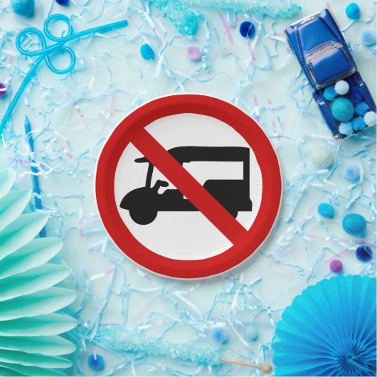 NO Tuk-Tukタクシー⚠タイの道路標識⚠ ペーパープレート (パーティー)