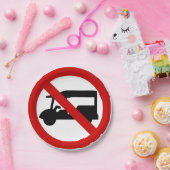 NO Tuk-Tukタクシー⚠タイの道路標識⚠ ペーパープレート (パーティー)