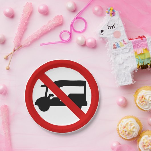 NO Tuk-Tukタクシー⚠タイの道路標識⚠ ペーパープレート (パーティー)