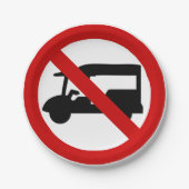 NO Tuk-Tukタクシー⚠タイの道路標識⚠ ペーパープレート (正面)