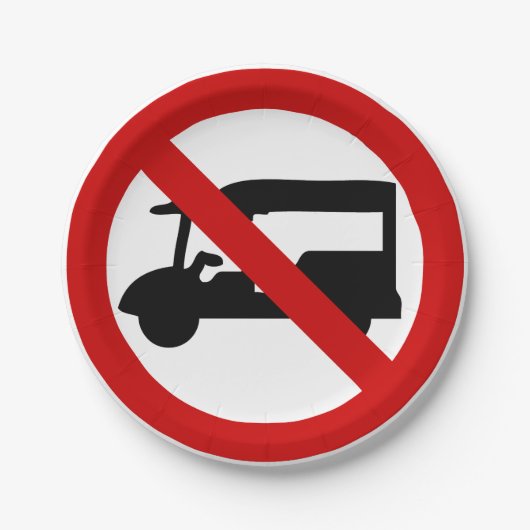 NO Tuk-Tukタクシー⚠タイの道路標識⚠ ペーパープレート (正面)