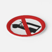 NO Tuk-Tukタクシー⚠タイの道路標識⚠ ペーパープレート (アングル)