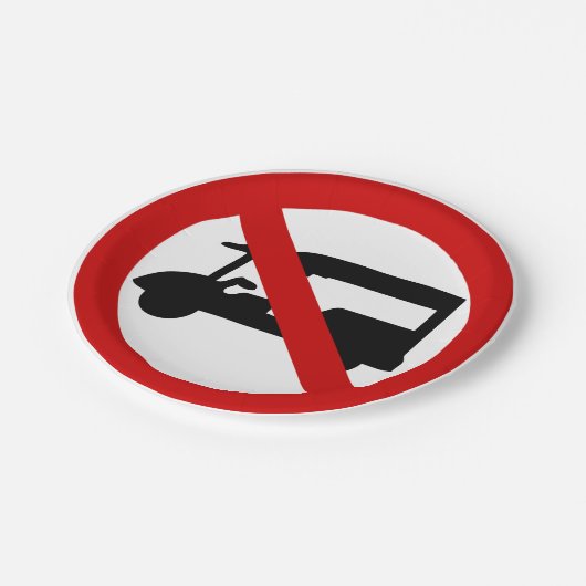 NO Tuk-Tukタクシー⚠タイの道路標識⚠ ペーパープレート (アングル)