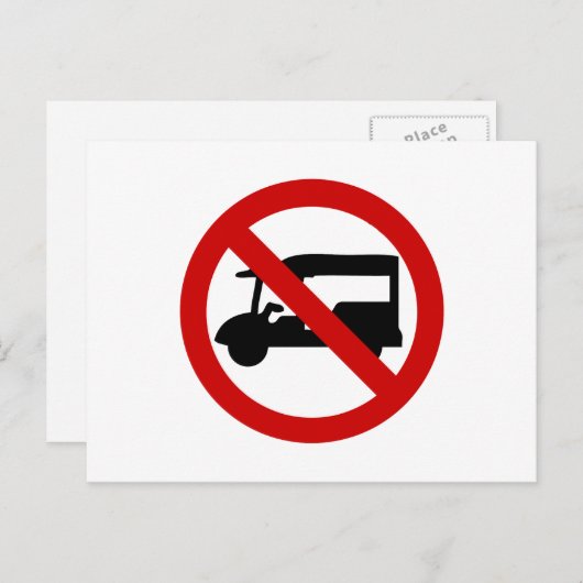 NO Tuk-Tukタクシー⚠タイの道路標識⚠ ポストカード (正面/裏面)