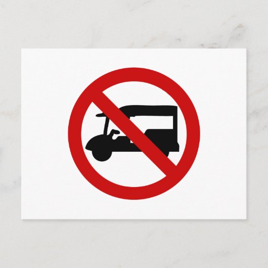 NO Tuk-Tukタクシー⚠タイの道路標識⚠ ポストカード (正面)