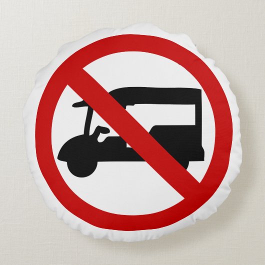 NO Tuk-Tukタクシー⚠タイの道路標識⚠ ラウンドクッション (裏面)