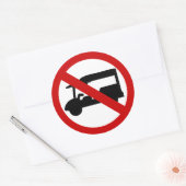 NO Tuk-Tukタクシー⚠タイの道路標識⚠ ラウンドシール (封筒)