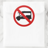 NO Tuk-Tukタクシー⚠タイの道路標識⚠ ラウンドシール (バッグ)