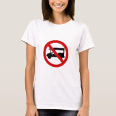NO Tuk-Tukタクシー⚠タイの道路標識⚠ Tシャツ (正面)