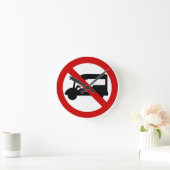 NO Tuk-Tuk TAXIタイロ⚠ードサイン⚠ ラウンド壁時計 (ホーム)