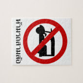 NO Tuk-Tuk TAXY ⚠タイロードサイン⚠ ジグソーパズル (横)