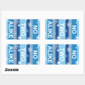 No Two Alike - Snowflake ストライプ Poster 長方形シール (シート)