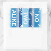 No Two Alike - Snowflake ストライプ Poster 長方形シール (バッグ)