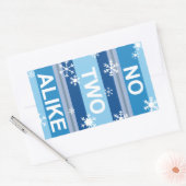 No Two Alike - Snowflake ストライプ Poster 長方形シール (封筒)