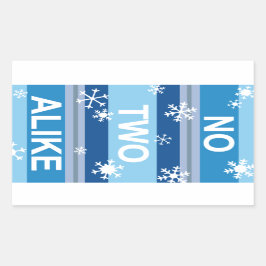 No Two Alike - Snowflake ストライプ Poster 長方形シール