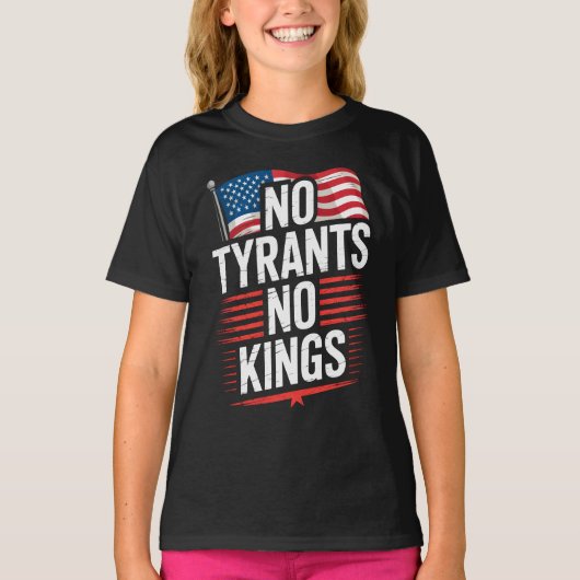No Tyrants No Kings Patriotic Freedom Activism Tee Tシャツ (正面)