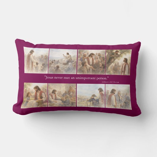 No unimportant person ランバークッション (正面)