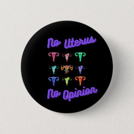 No Uteral No Opinionボタン 缶バッジ