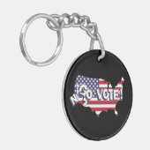 No Vote, Go Vote, US-WahlKampf キーホルダー (正面左)