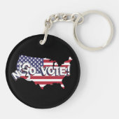 No Vote, Go Vote, US-WahlKampf キーホルダー (裏面)