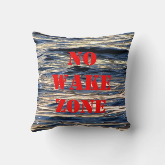 No Wake Zone枕 クッション (裏面)