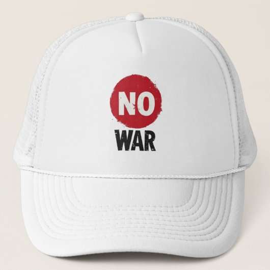 NO WAR – 平和に対する世界的な抗議 キャップ (正面)
