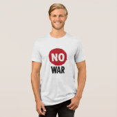 NO WAR – 平和に対する世界的な抗議 トライブレンドTシャツ (正面全面)