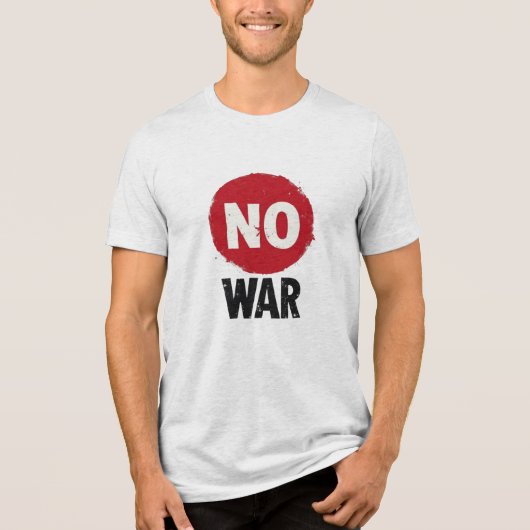 NO WAR – 平和に対する世界的な抗議 トライブレンドTシャツ (正面)