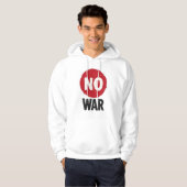 NO WAR – 平和に対する世界的な抗議 パーカ (正面フル)