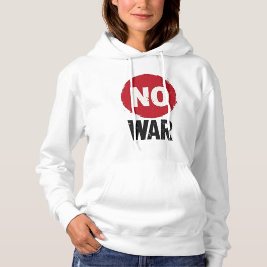 NO WAR – 平和に対する世界的な抗議 パーカ (正面)