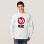 NO WAR – 平和に対する世界的な抗議 Tシャツ (正面フル)