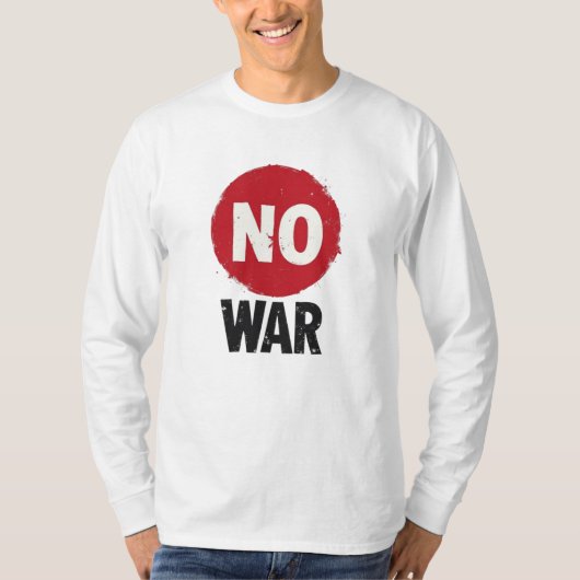 NO WAR – 平和に対する世界的な抗議 Tシャツ (正面)