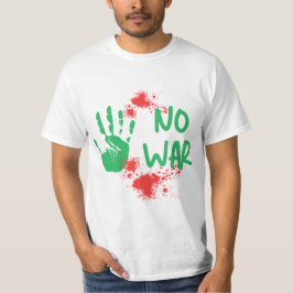 No War - Anti-War Protest Handprint Design Tシャツ