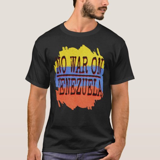 No War on Venezuela Peace Typography | Anti War -P Tシャツ (正面)