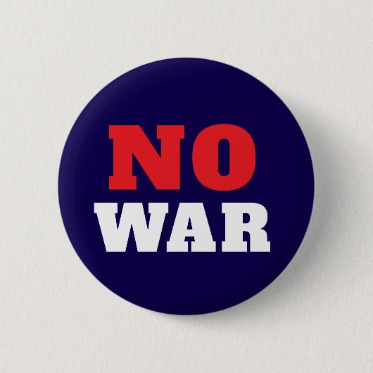 NO War Political  缶バッジ (正面)