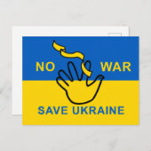 No war, save Ukraine ポストカード (正面/裏面)