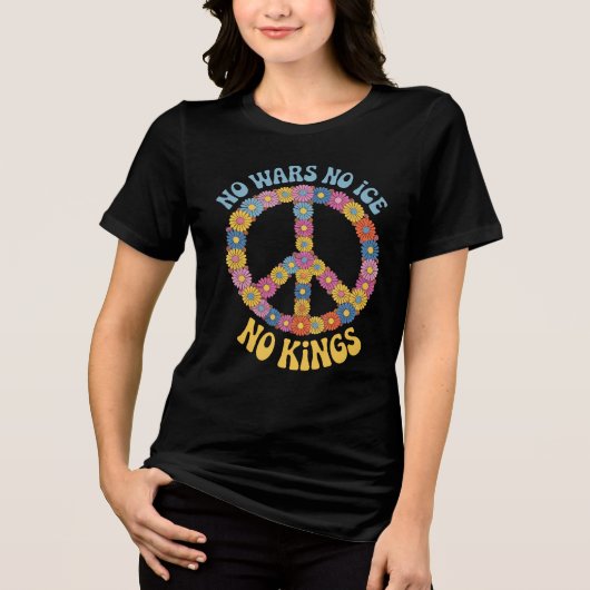 No Wars No ICE No Kings トライブレンドＴシャツ (正面)