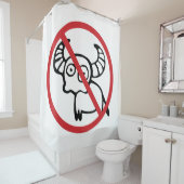 NO Water Buffalo ⚠アジアおもしろいタイのサイン⚠ シャワーカーテン (インサイチュ)