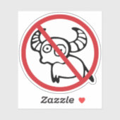 NO Water Buffalo ⚠アジアおもしろいタイのサイン⚠ シール (シート)