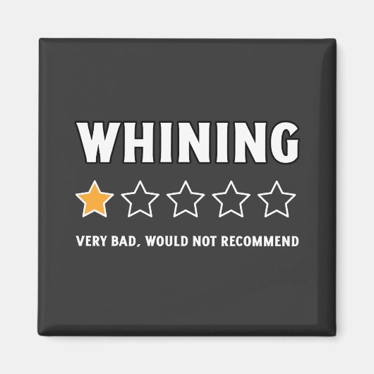 No Whiningのジムやめモチベーション マグネット (正面)