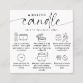 No Wick Flameless Candle Care Elegant Thank You スクエア名刺 (正面)