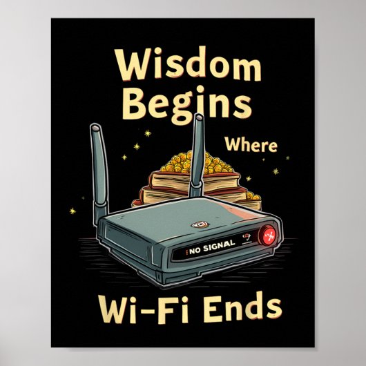 No Wifi Read Books Instead - Funny Back To School  ポスター (正面)