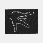 No Word Asl自閉症の意識を広める先生 フリースブランケット (正面(横))