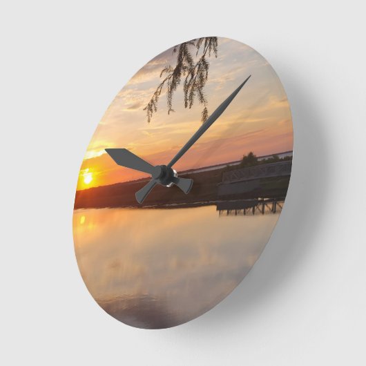 NO WORDS ラウンド壁時計 (傾斜)