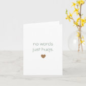 No Words Just Hugs同情カード お悔やみ カード (黄色い花)